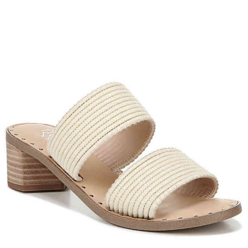 FRANCO SARTO Kiki Raffia Espadrille Block Heel Sandal Size